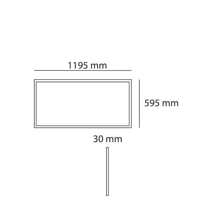 Luminario Z PANEL LED 60w 100-277V 121.3×60.3cm opción color de luz neutro y neutro frío para empotrar o suspender (adicional) de AURO Lighting
