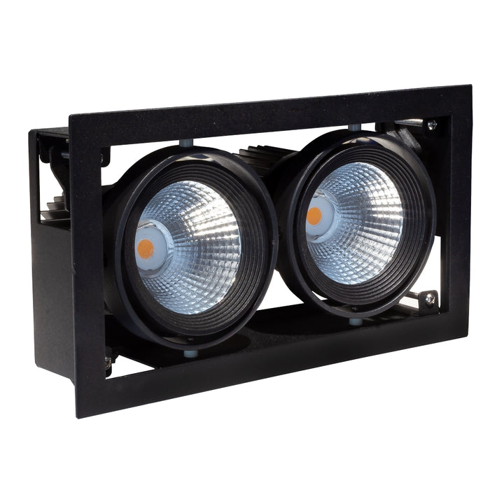Downlight WALID 50W CRI>90 24° rectangular acabado negro o blanco, color de luz neutro cálido de Auro