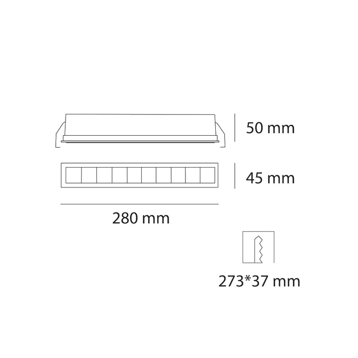 Downlight de bajo deslumbramiento OBA diez ópticas 20w 30° luz neutra cálida (3000K) CRI>90 marco negro opción color reflector blanco o negro de AURO Lighting