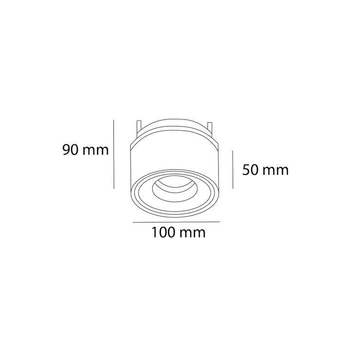 Proyector circular direccionable TIVOLO 14W 38° CRI>90 opción de acabado blanco o negro para empotrar opciones color de luz neutro cálido y neutro de AURO Lighting