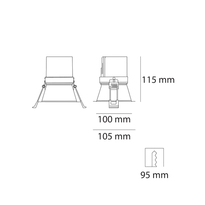 Downlight blanco LIDO 15W 36° de bajo deslumubramiento opciones color de luz cálido / neutro cálido / neutro de AURO Lighting