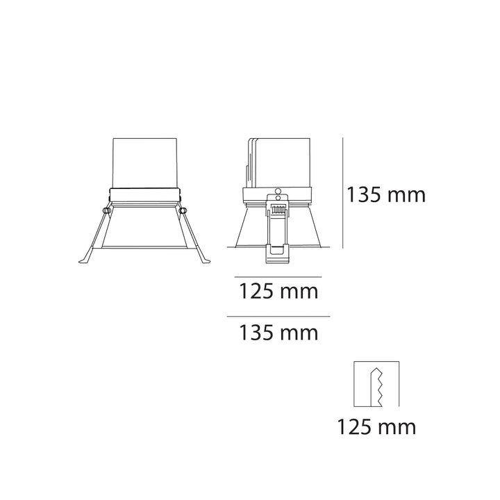 Downlight blanco LIDO 25W 36° de bajo deslumbramiento opciones color de luz cálido / neutro cálido / neutro de AURO Lighting