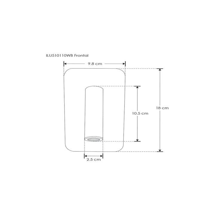 Luminario para muro con salida de luz trasera y frontal dirigible 10w color de luz Neutro Cálido (3000K) 85-265V de iLumileds