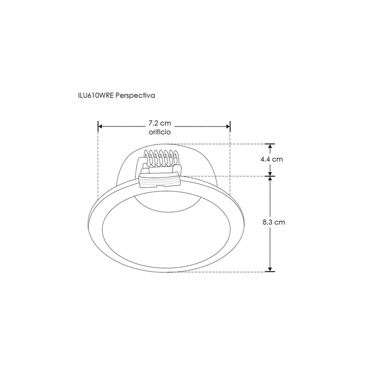 Downlight redondo profundo de bajo deslumbramiento fabricado en aluminio para MR16 incluye conector GU5.3 de iLumileds