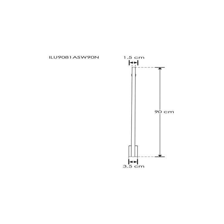 Luminario lineal fijo para muro 90cm base baja (5cm) 15w color de luz neturo cálido de iLumileds