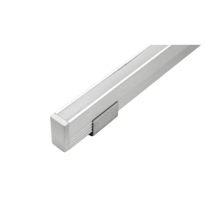 Kit de perfil de aluminio ultra-estrecho ILUPA1005KIT. -L:2m A:0.28cm Al:1cm- para tira LED, incluye difusor acrílico, 2 tapas laterales, 2 grapas de sujeción de iLumileds