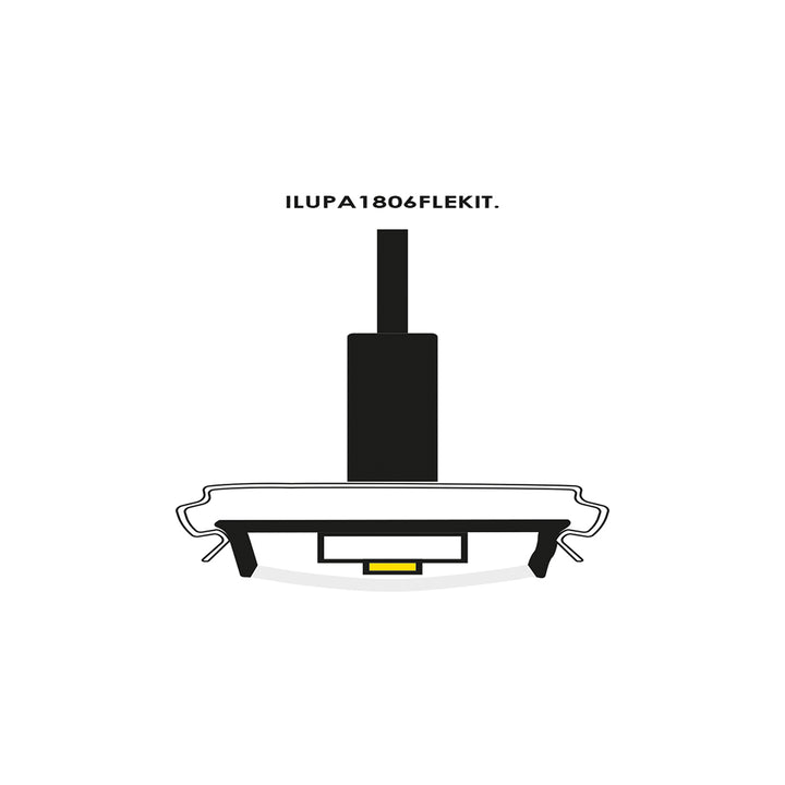 Kit perfil negro aluminio flexible ILUPA1806NFLEKIT -L:3m A:1.8cm Al:0.5cm- incluye difusor acrílico, tapas laterales, grapas de sujeción de iLumileds