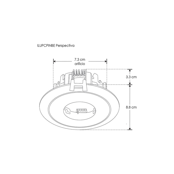 Downlight Pin Hole de policarbonato para lámpara MR16 GU10 de iLumileds