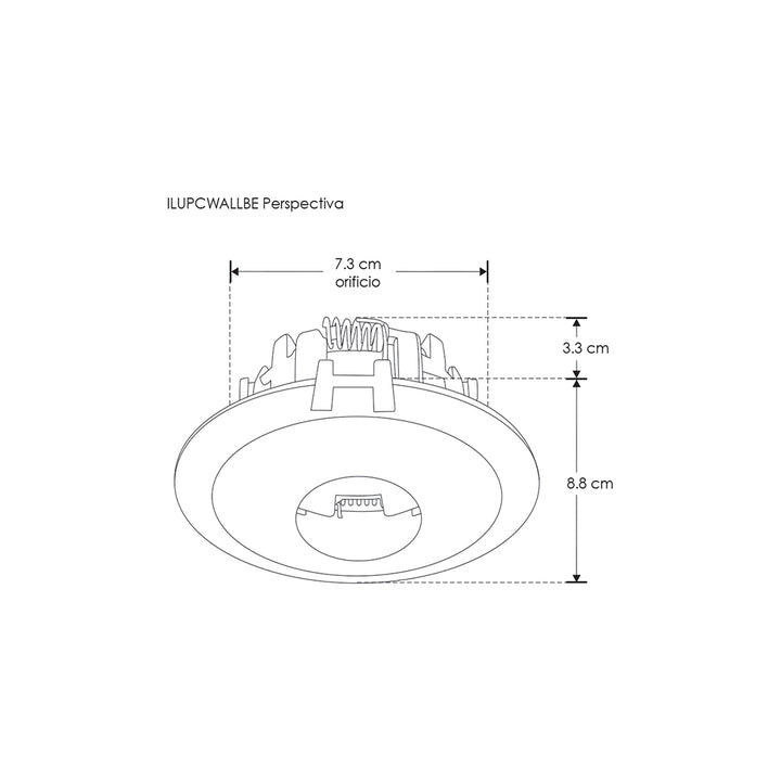 Downlight Wall-Washer de policarbonato para lámpara MR16 GU10 de iLumileds