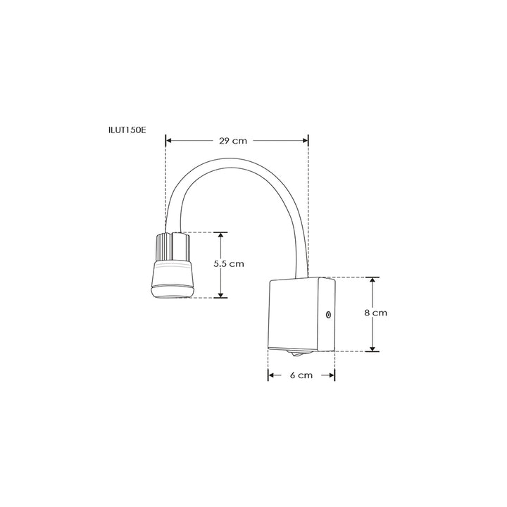 Luminario de muro con cabeza móvil 3W luz cálida (3000K) ideal para lectura de iLumileds