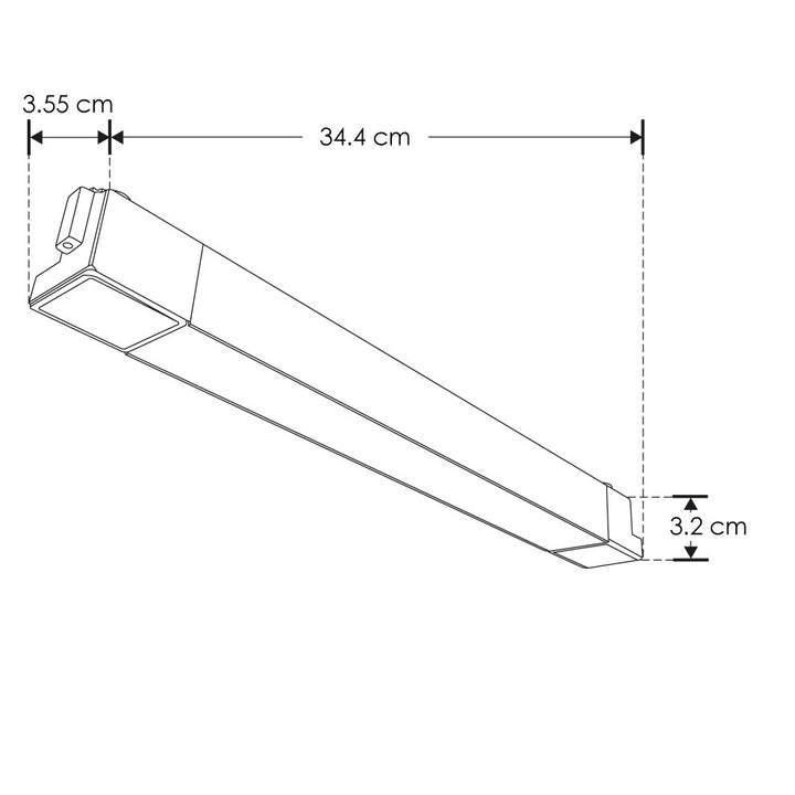 Luminario lineal para riel electrificado 20W 120° luz neutro cálido o neutro CRI:90, 110-240V de iLumileds