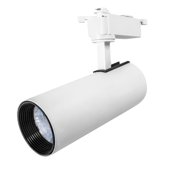 Proyector para riel 12W 35° acabados negro o blanco, luz Neutro Cálido o Neutro 85-265V de iLumileds