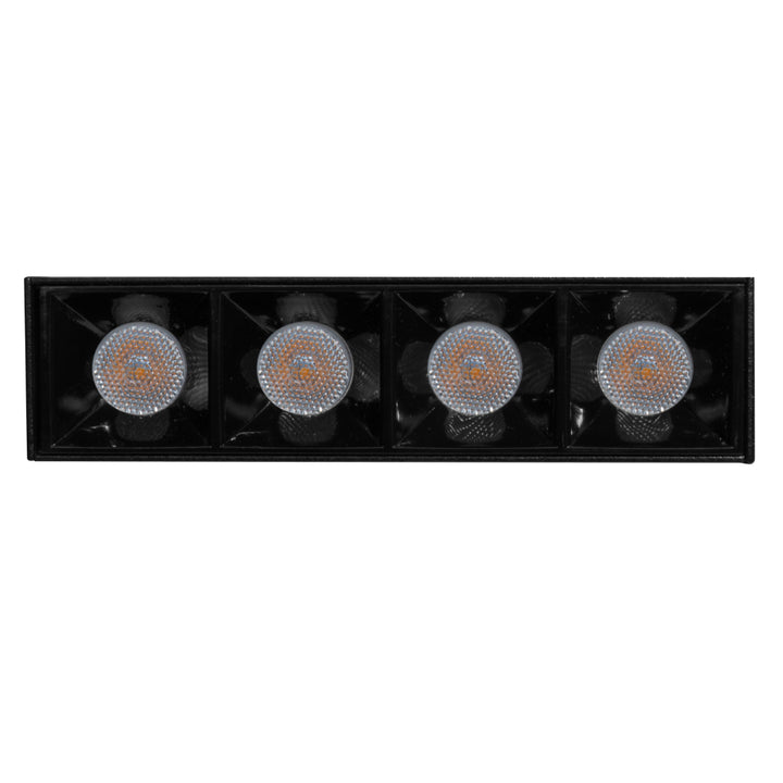 Proyector lineal 10W 36° dirigible con 4 cuerpos ópticos para riel electrificado luz neutro cálido o neutro, 110-240V de iLumileds