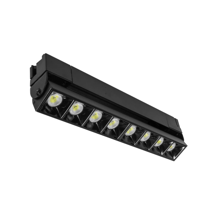 Proyector lineal 20W 36° dirigible con 8 cuerpos ópticos para riel electrificado luz neutro cálido o neutro, 110-240V de iLumileds
