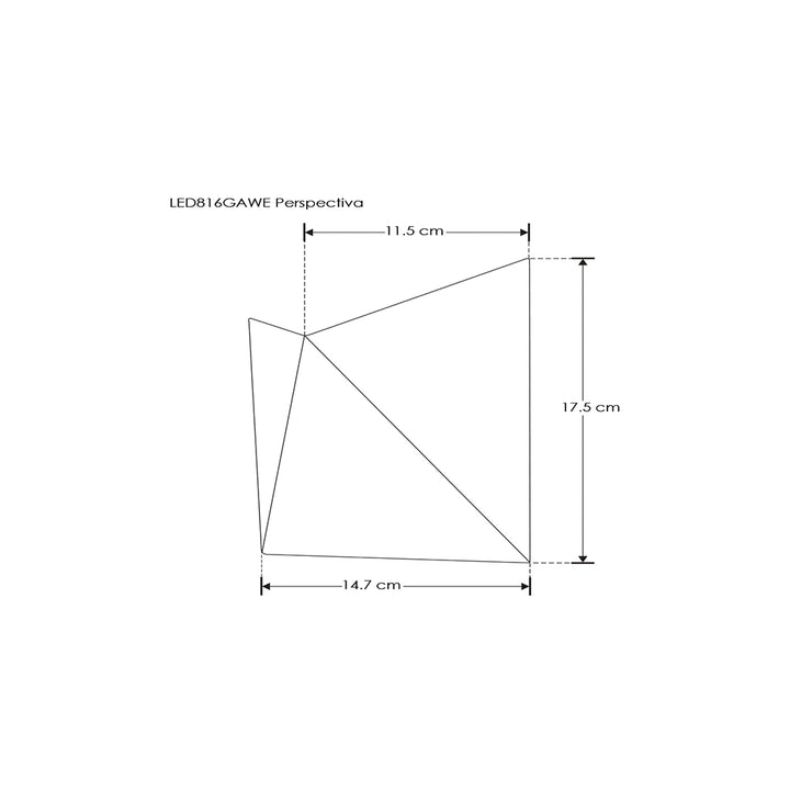 Luminario 3D con salida de luz directa acabado negro 7W luz cálida de iLumileds