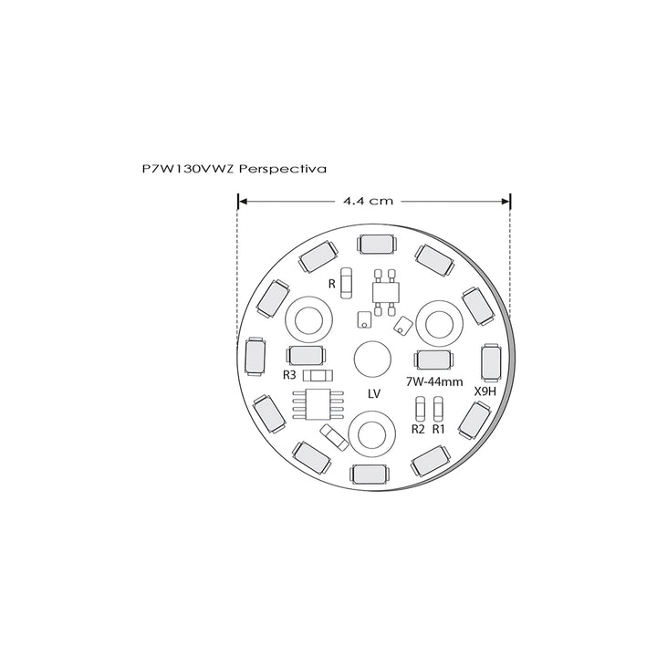 Módulo LED tipo pastilla 7W 130Vca opciones color de luz Neutro Cálido / Neutro Frío de iLumileds