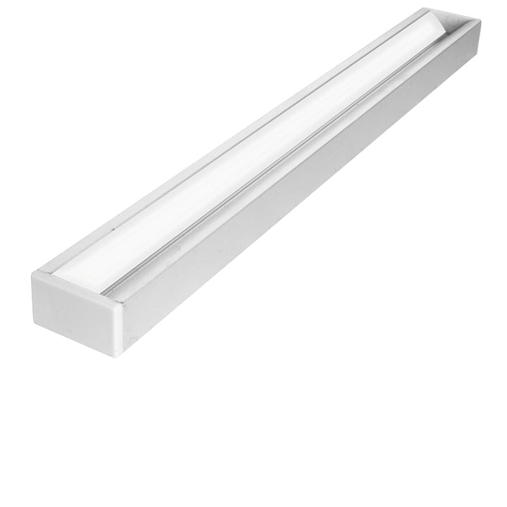 Kit perfil aluminio WallWasher PA2213KIT -L:2m A:2.2cm Al:1cm- para tira LED, incluye difusor, 2 tapas laterales y 2 grapas de sujeción de iLumileds