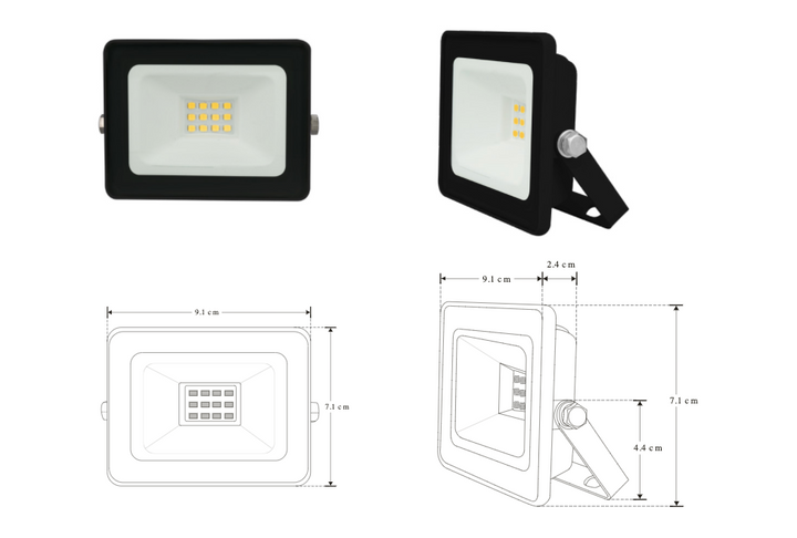 Reflector LED plano 10W 120° fabricado en aluminio y color de luz Neutro Cálido y Frío de iLumileds