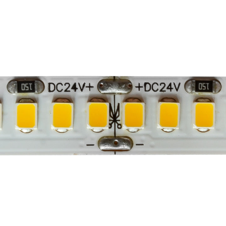 Tira LED UP STRIP 26.8W/m 24V con 128 chips/m rollo de 5m opciones color de luz con adhesivo de AURO Lighting