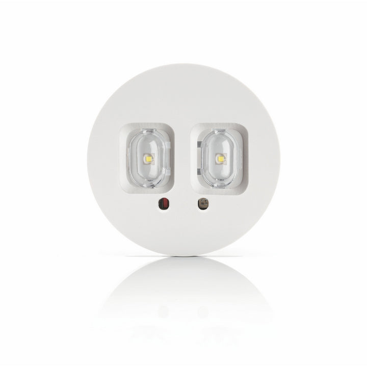 Luminario de emergencia Via R para empotrar uso exterior acabado blanco, opciones de Flujo (lm) y Autonomía (Hr) de Normalux