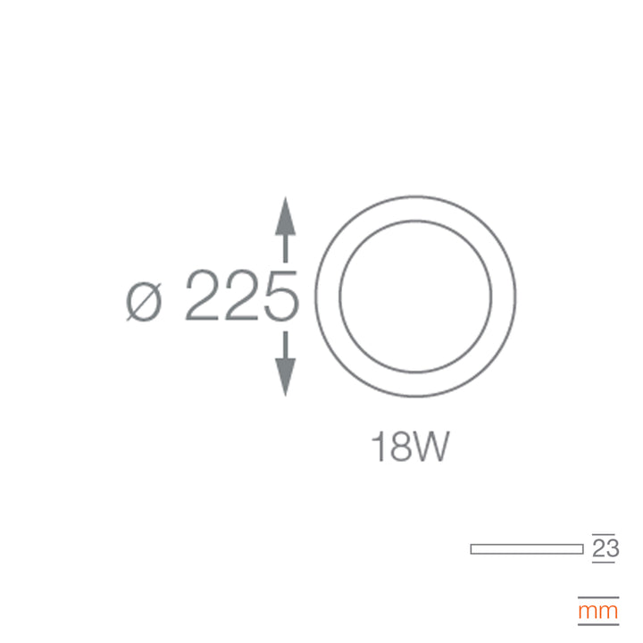 Downlight LED Redondo Insert Round 18W (Ø22.5cm) opciones color de luz de Ledvance