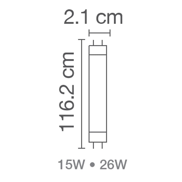 Tubo T5 HO LED PFM 26W 120cm opciones color de luz 100-277V 50,000hr marca Ledvance
