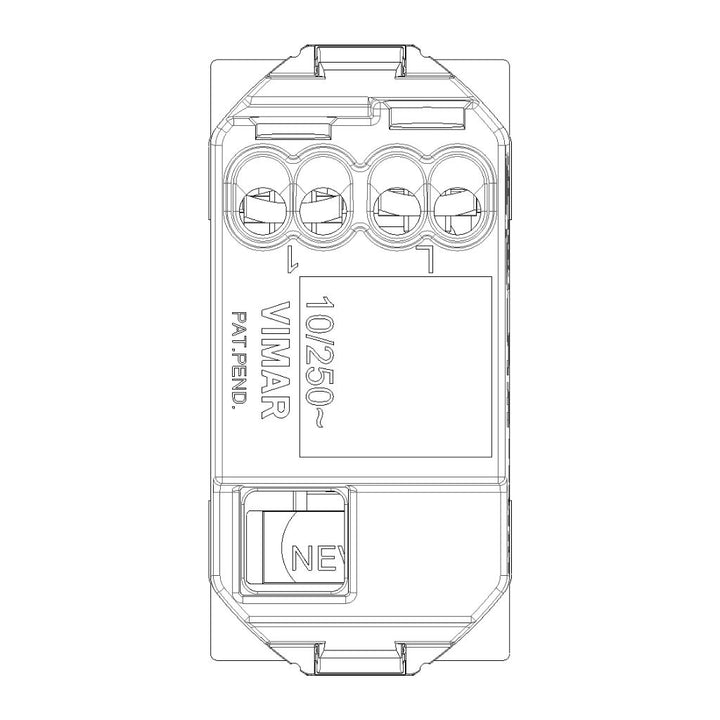 Pulsador 1P NO 10A para NeveUp opción acabado blanco o carbón mate de Vimar