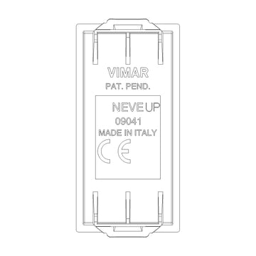 Módulo ciego 1 espacio para NeveUp opción acabado blanco o carbón mate de Vimar