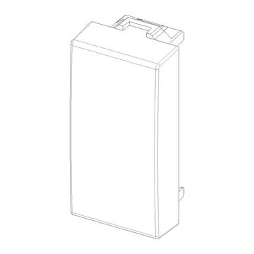 Módulo ciego 1 espacio para NeveUp opción acabado blanco o carbón mate de Vimar