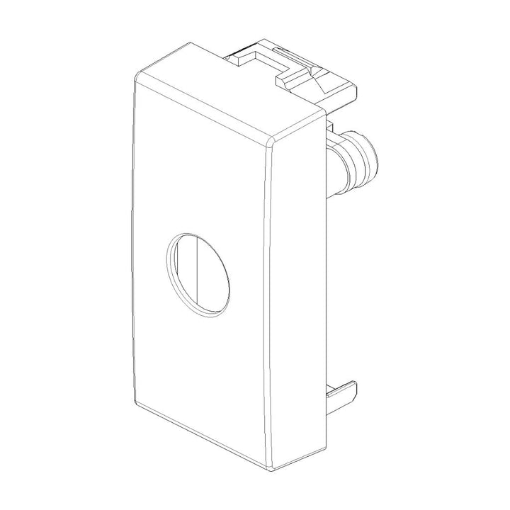 Salida de cable con sujeta cable para NeveUp opción acabado blanco o carbón mate de Vimar