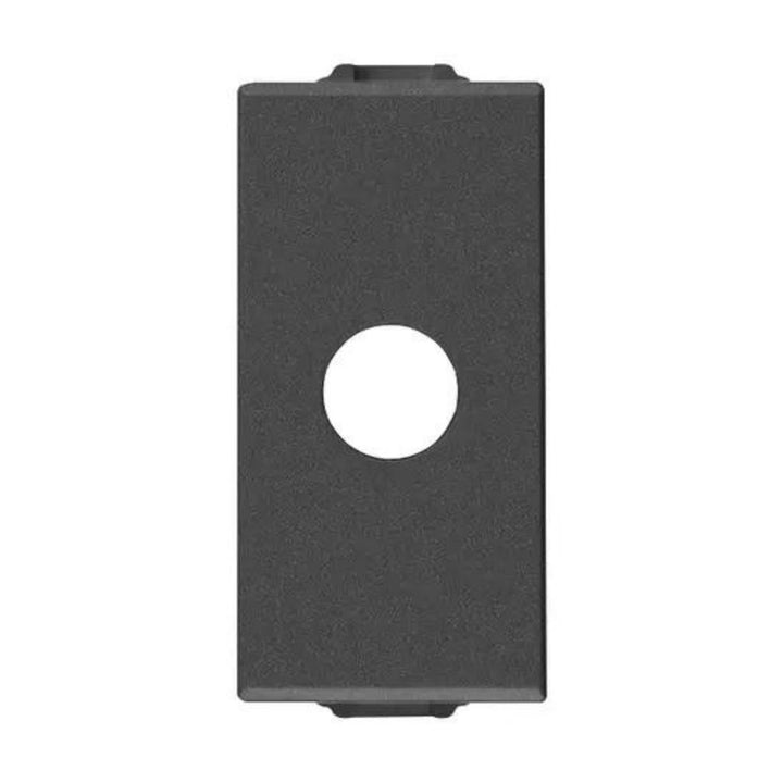 Salida de cable con sujeta cable para NeveUp opción acabado blanco o carbón mate de Vimar