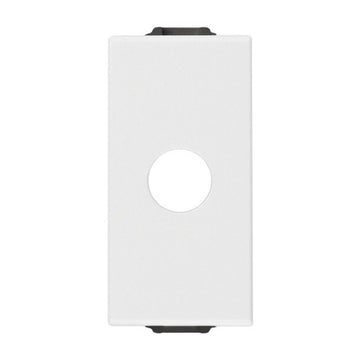 Salida de cable con sujeta cable para NeveUp opción acabado blanco o carbón mate de Vimar