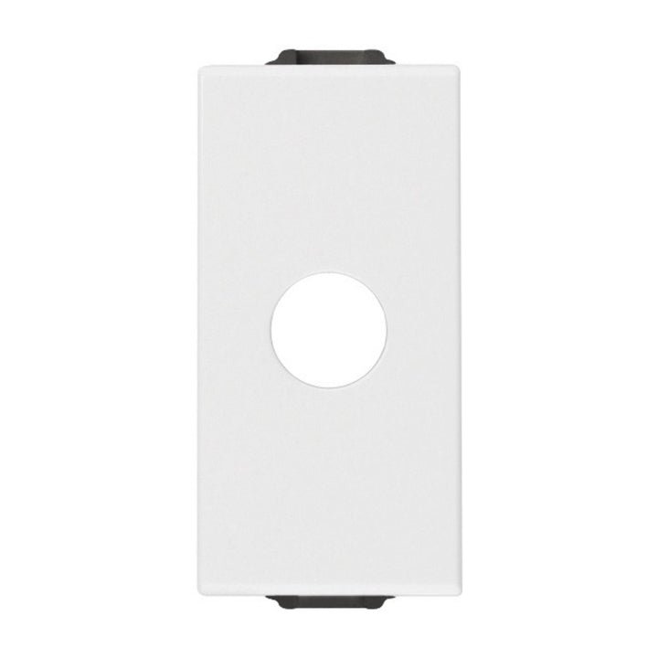 Salida de cable con sujeta cable para NeveUp opción acabado blanco o carbón mate de Vimar