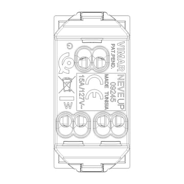 Contacto 1 módulo Toma 2P+T 15A 127V para NeveUp opción acabado blanco o carbón mate de Vimar