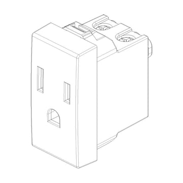 Contacto 1 módulo Toma 2P+T 15A 127V para NeveUp opción acabado blanco o carbón mate de Vimar