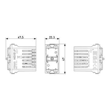 Mecanismo mando electrónico inalambrico IoT (función para agrupar) para NeveUp de Vimar