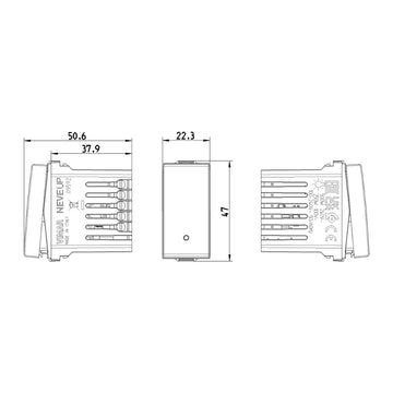 Apagador smart IoT (sencillo y de escalera) para NeveUp opción acabado blanco o carbón mate de Vimar