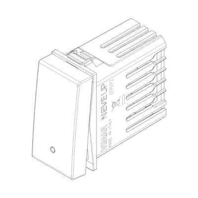 Apagador smart IoT (sencillo y de escalera) para NeveUp opción acabado blanco o carbón mate de Vimar