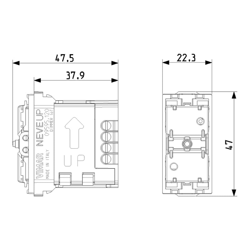 Dimmer smart IoT para NeveUp de Vimar