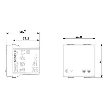 Gateway smart IoT 2 módulos para NeveUp opción acabado blanco o carbón mate de Vimar