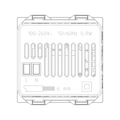 Gateway smart IoT 2 módulos para NeveUp opción acabado blanco o carbón mate de Vimar