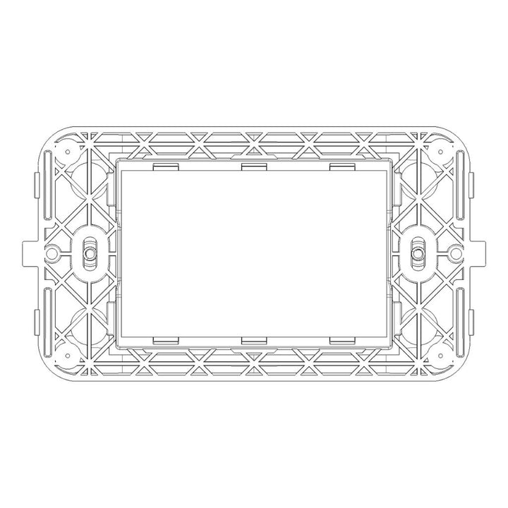 Soporte 3 módulos para placa NeveUp, incluye tornillos de Vimar