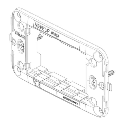 Soporte 3 módulos para placa NeveUp, incluye tornillos de Vimar