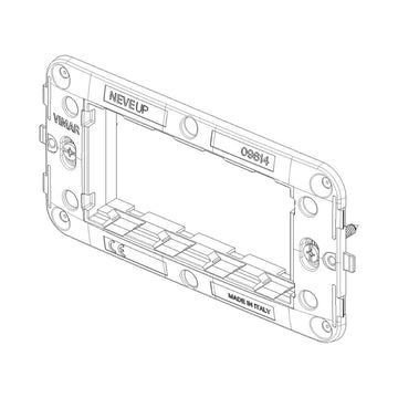 Soporte 4 módulos para placa NeveUp, incluye tornillos de Vimar