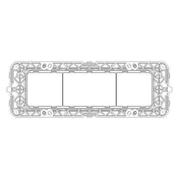 Soporte 7 módulos para placa NeveUp, incluye tornillos de Vimar