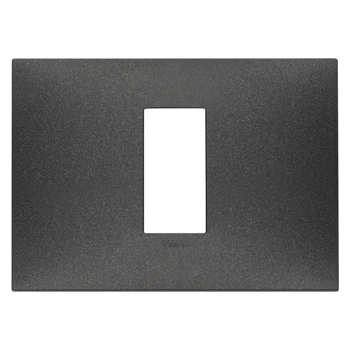 Placa Carbon Mate (Total Look) fabricada en tecnopolímero, línea NeveUp de Vimar