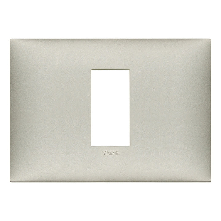 Placa Níquel Mate fabricada en tecnopolímero, línea NeveUp de Vimar