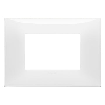 Placa Blanco Glossy (Total Look) fabricada en tecnopolímer, línea NeveUp de Vimar