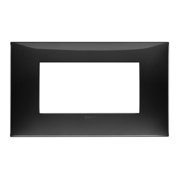 Placa Negro Glossy fabricada en tecnopolímero, línea NeveUp de Vimar
