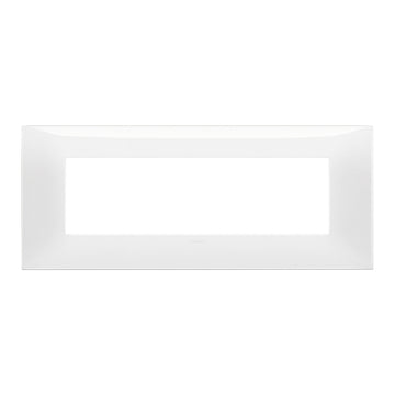 Placa Blanco Glossy (Total Look) fabricada en tecnopolímer, línea NeveUp de Vimar